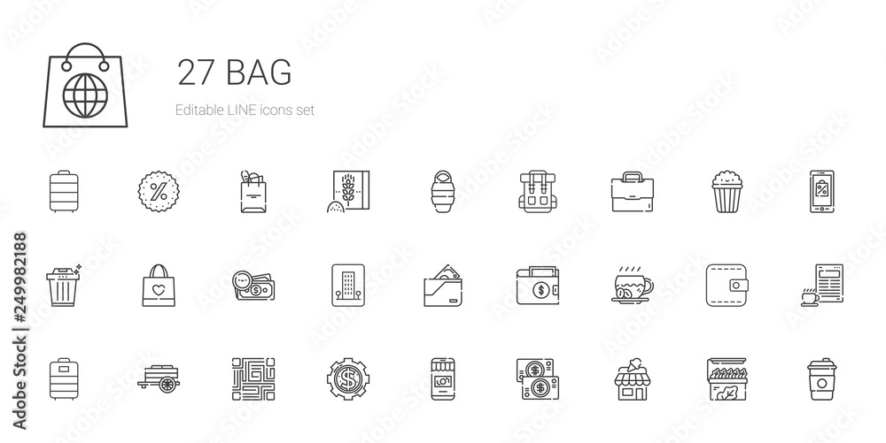 bag icons set bag icons set