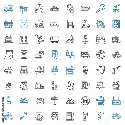 car icons set