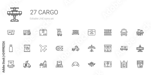 cargo icons set