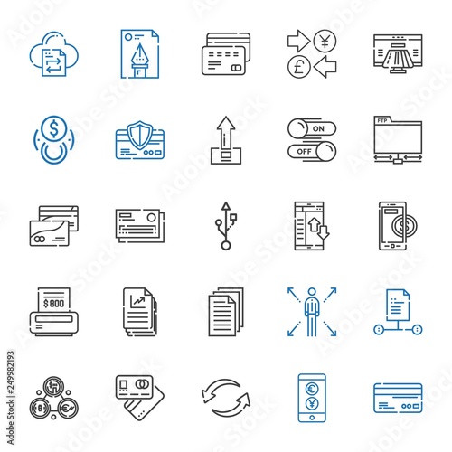 transfer icons set