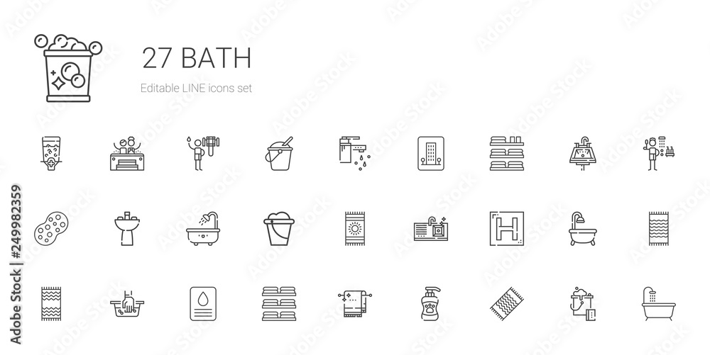 bath icons set bath icons set