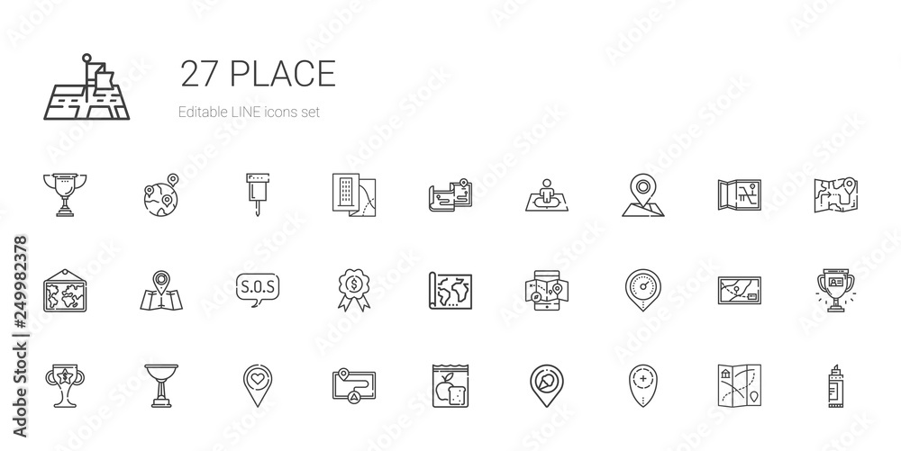 place icons set