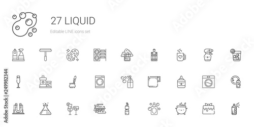 liquid icons set