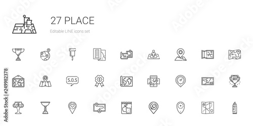 place icons set