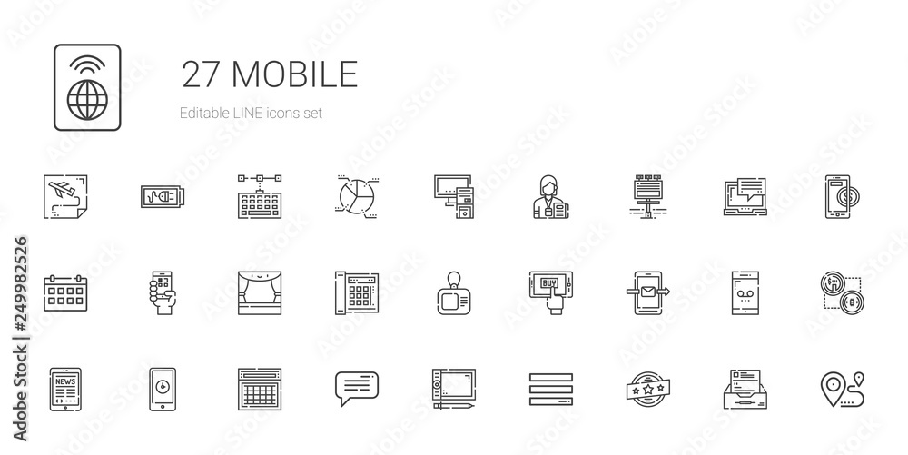mobile icons set mobile icons set