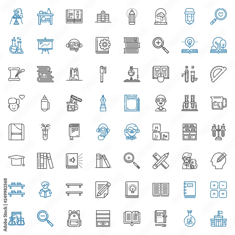 study icons set