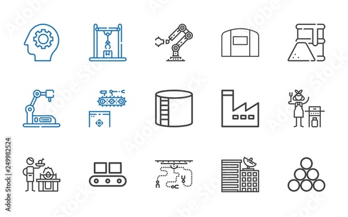 factory icons set