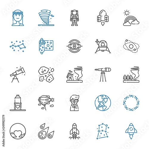 space icons set