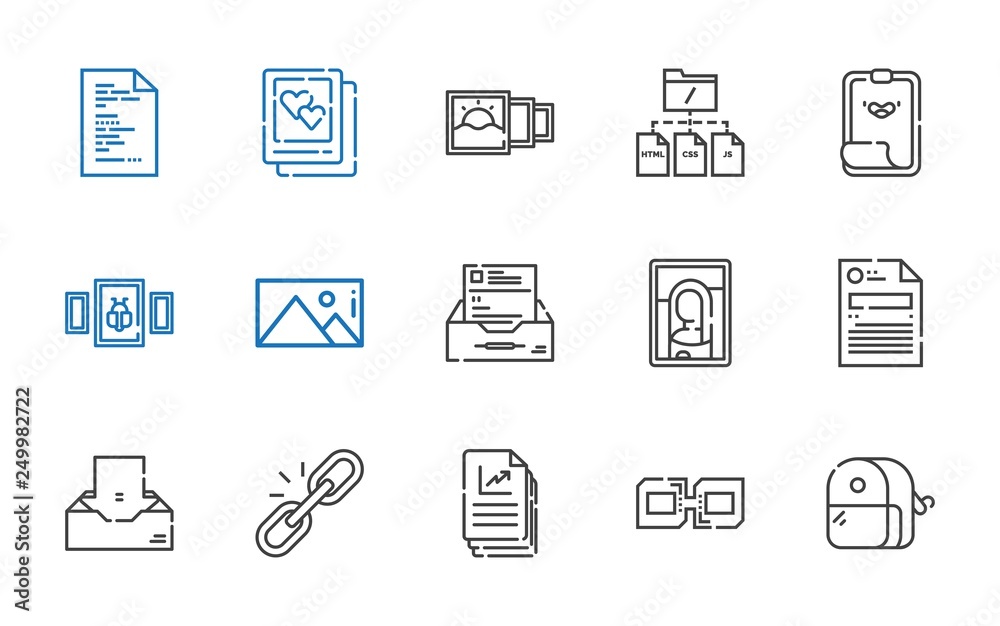 attach icons set attach icons set