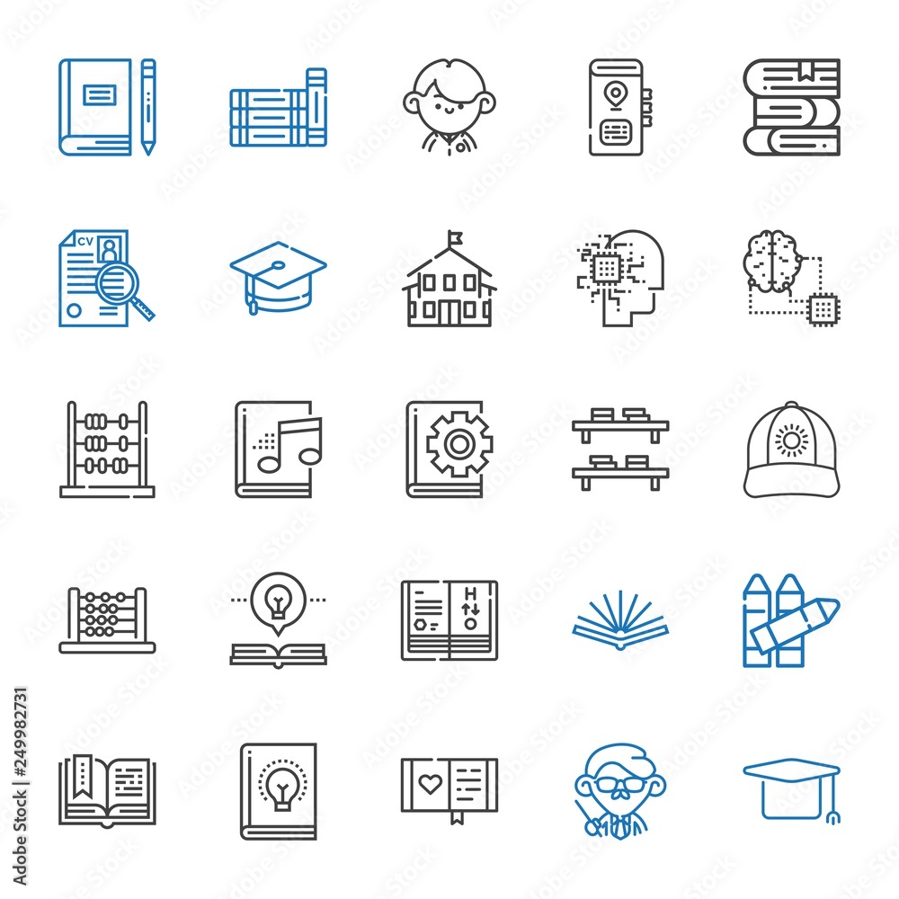 learning icons set learning icons set
