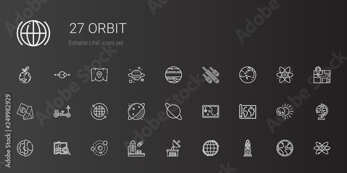 orbit icons set
