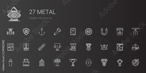 metal icons set