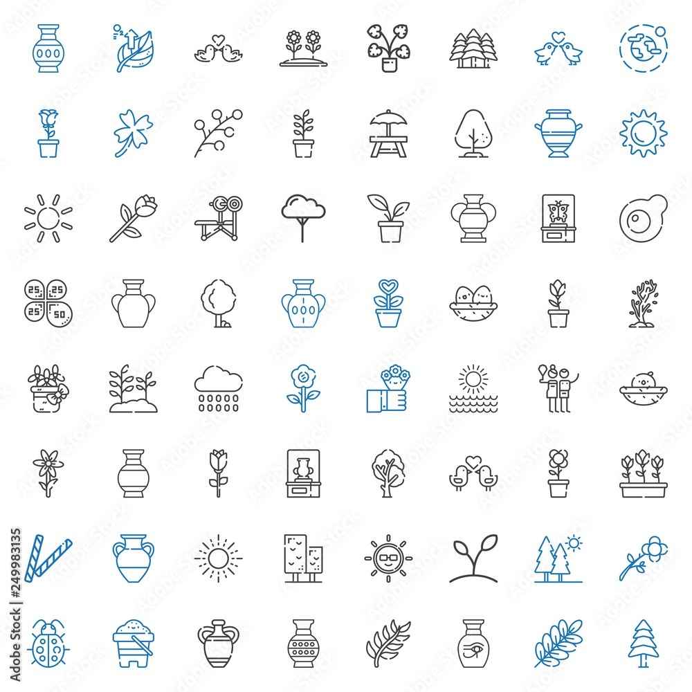 spring icons set spring icons set
