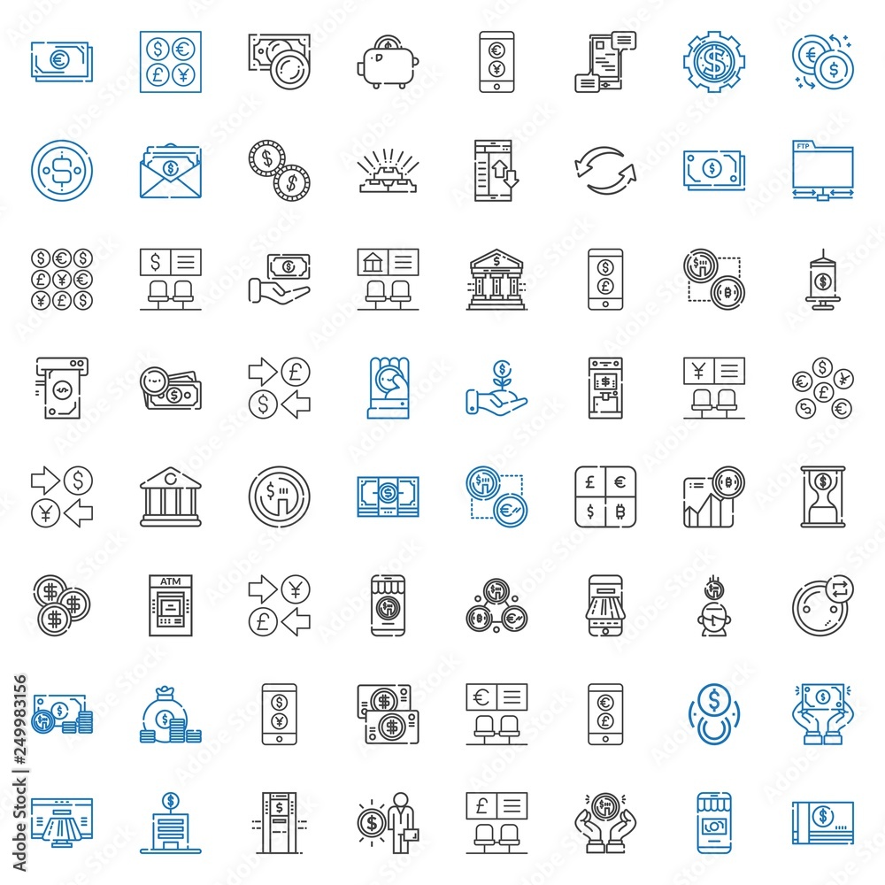 exchange icons set exchange icons set