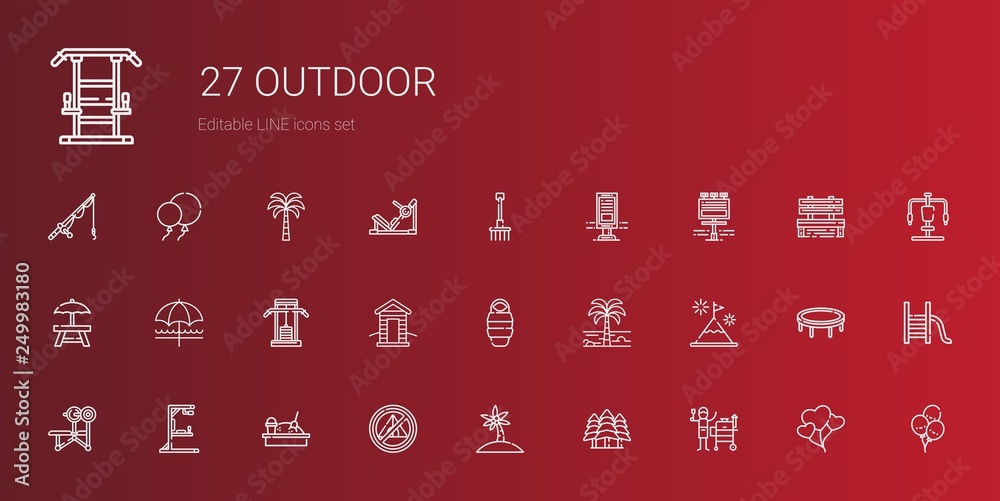 outdoor icons set outdoor icons set