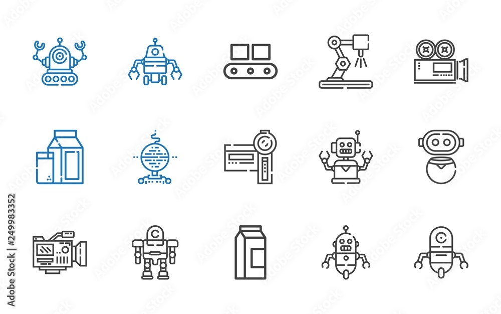 production icons set production icons set