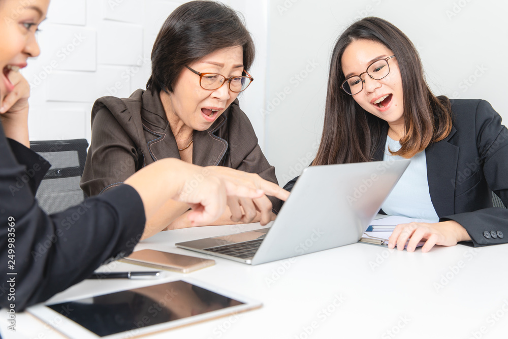 Asian woman working Asian woman working
