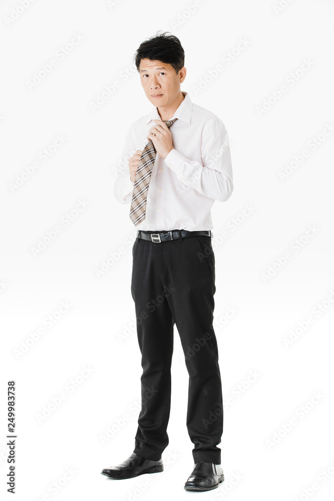 Asian business man isolated white Asian business man isolated white