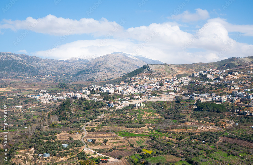 Nimrod Fortress and Mount Hermon