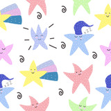 Cute. Stars. Motivation. Scandinavian style. Postcard. Bright children's design.