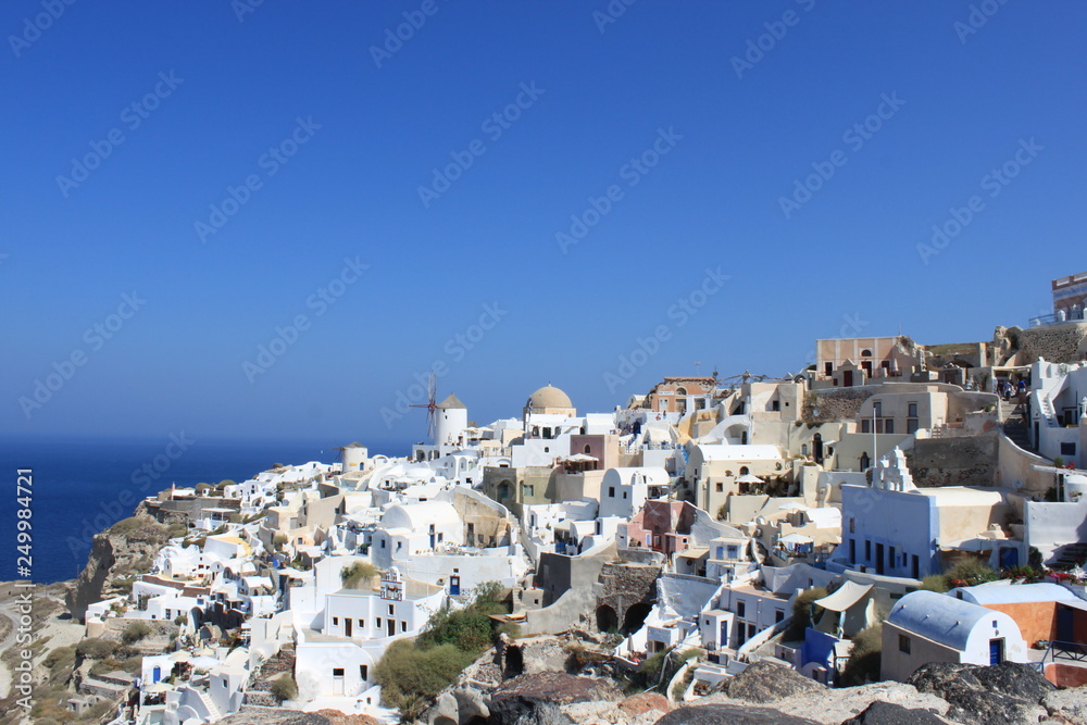 view of santorini island greece view of santorini island greece