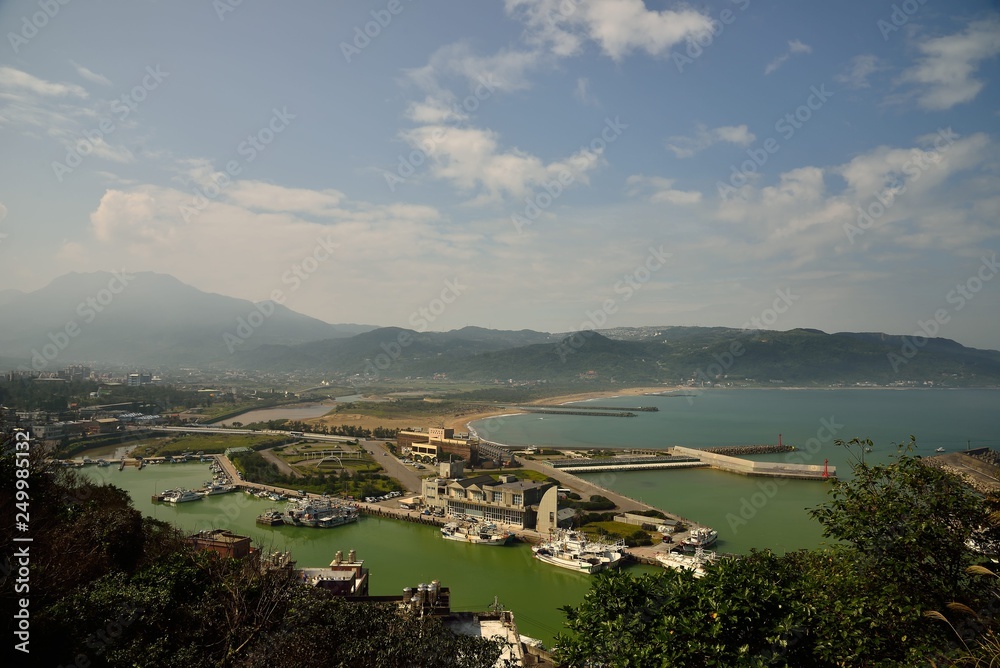 Fototapeta premium Mysterious Coast of Jinshan, New Taipei City, Taiwan.