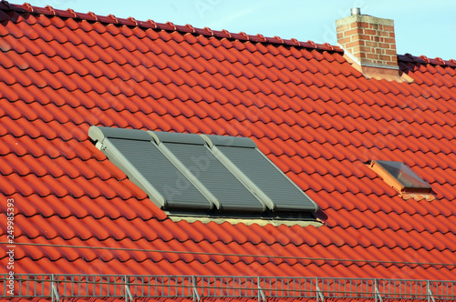 Dachfenster mit Jalousie Sonnenschutz