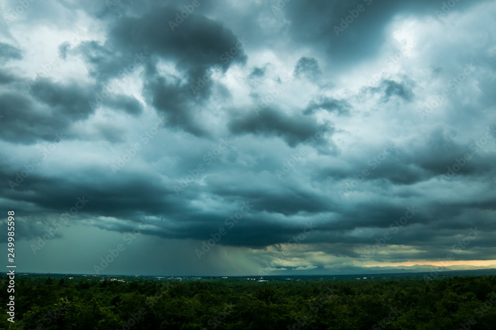 Obraz premium .colorful dramatic sky with cloud at sunset