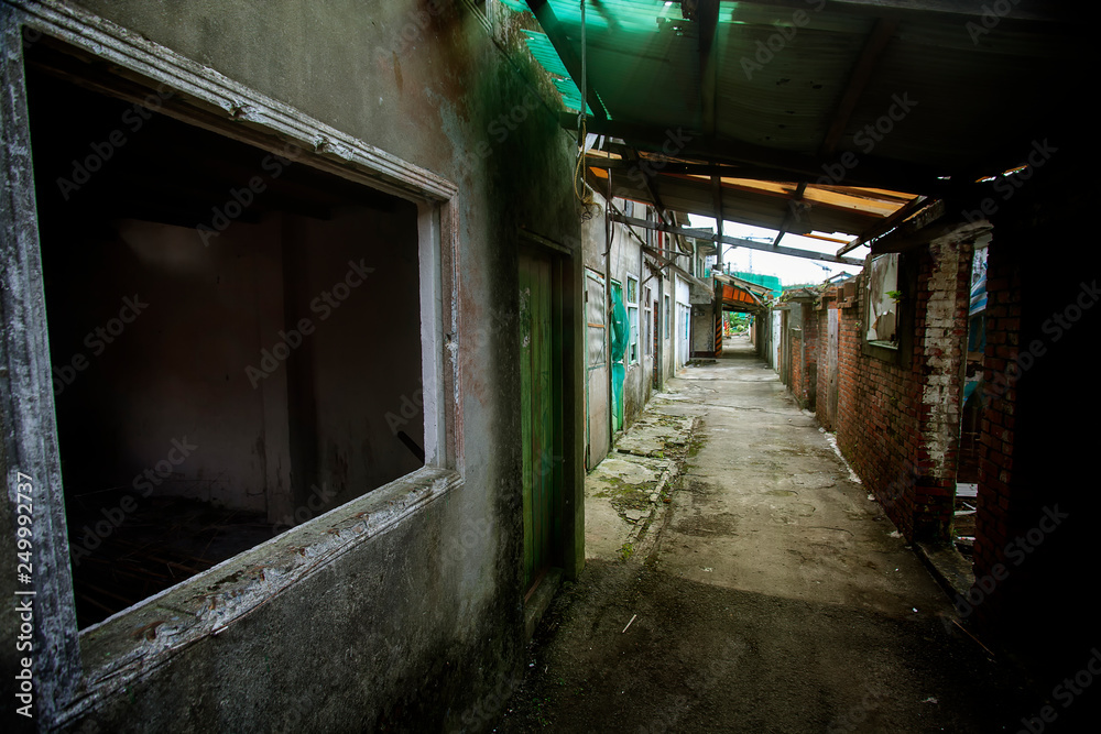 Old broken house in north of new Taipei City, Taiwan