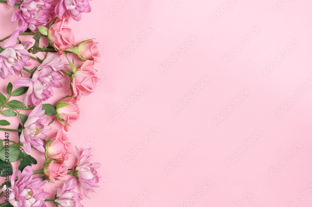 Naklejka premium Romantic floral background