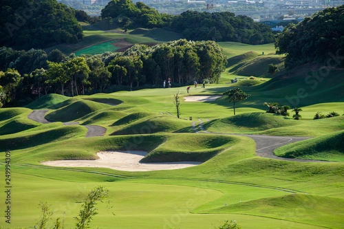 Nice green grass golf course. Golf club