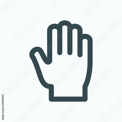 Rubber gloves icon, gardening gloves vector icon