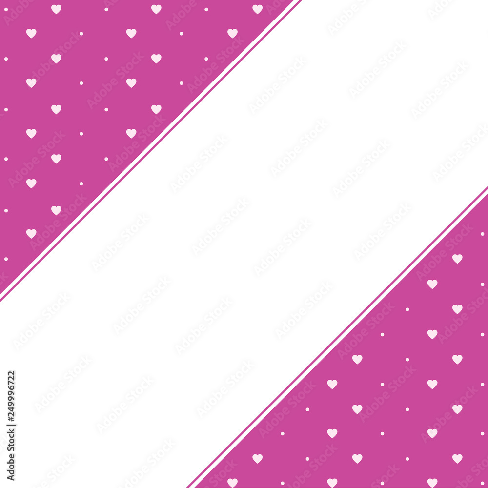 Hearts pattern background with frame for text. Valentine's day and Mother's day greeting card with border - pink, red colors. Banner, invitation or label Hearts pattern background with frame for text. Valentine's day and Mother's day greeting card with border - pink, red colors. Banner, invitation or label
