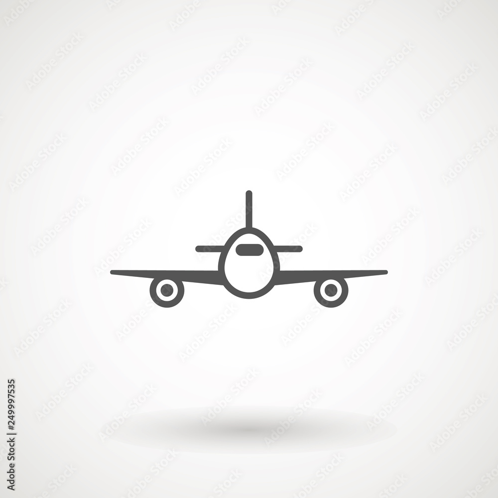 Plane icon. Flight transport symbol, airplane , fly airctaft, Aviation Vacation illustration. Travel icon solid illustration, pictogram isolated on white - Vector Plane icon. Flight transport symbol, airplane , fly airctaft, Aviation Vacation illustration. Travel icon solid illustration, pictogram isolated on white - Vector