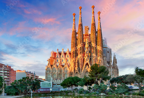 Sagrada Familia basilica in Barcelona - Spain.