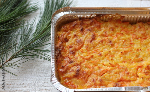 A traditional Finnish carrot casserole for Christmas