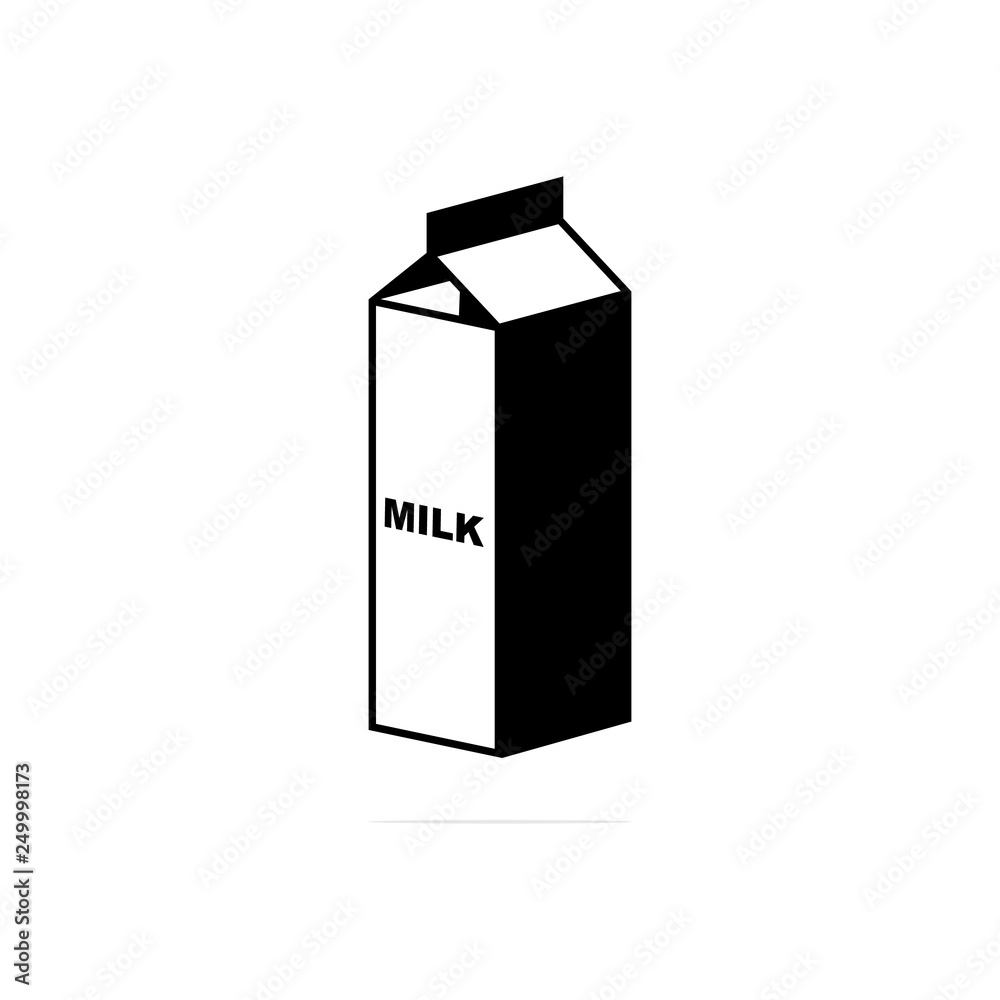 milk box Icon. Vector concept illustration for design.