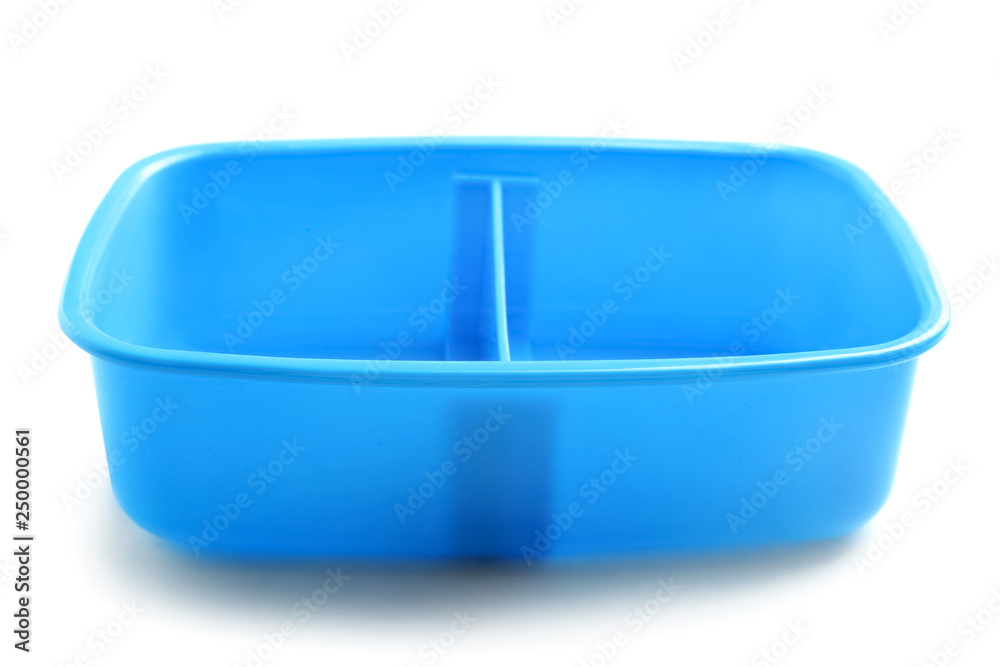 Empty school lunch box on white background Empty school lunch box on white background