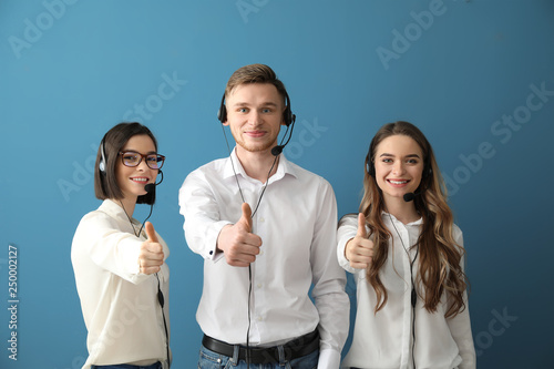 Team of technical support a...