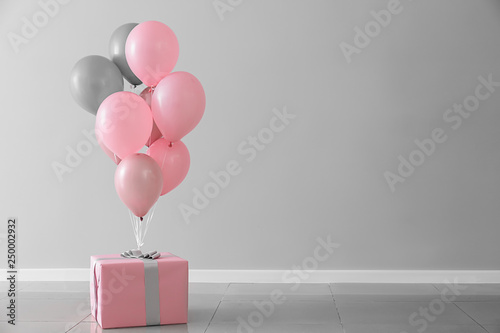 Birthday balloons with gift...
