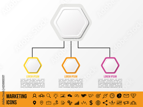 Modern Vector Infographics Elements Design Template. Business Data Visualization Infographics Timeline with Marketing Icons most useful can be used for workflow, presentation, diagrams, annual reports