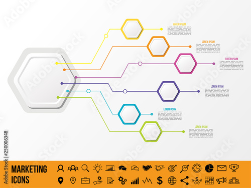 Modern Vector Infographics Elements Design Template. Business Data Visualization Infographics Timeline with Marketing Icons most useful can be used for workflow, presentation, diagrams, annual reports