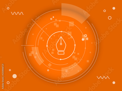 futuristic background with Bezier curve elements