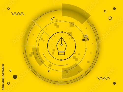 futuristic background with Bezier curve elements