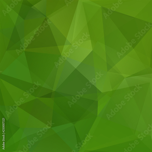 Geometric pattern, polygon triangles vector background in green tone. Illustration pattern