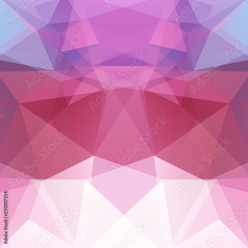 Abstract background consisting of pink triangles. Geometric design for business presentations or web template banner flyer. Vector illustration