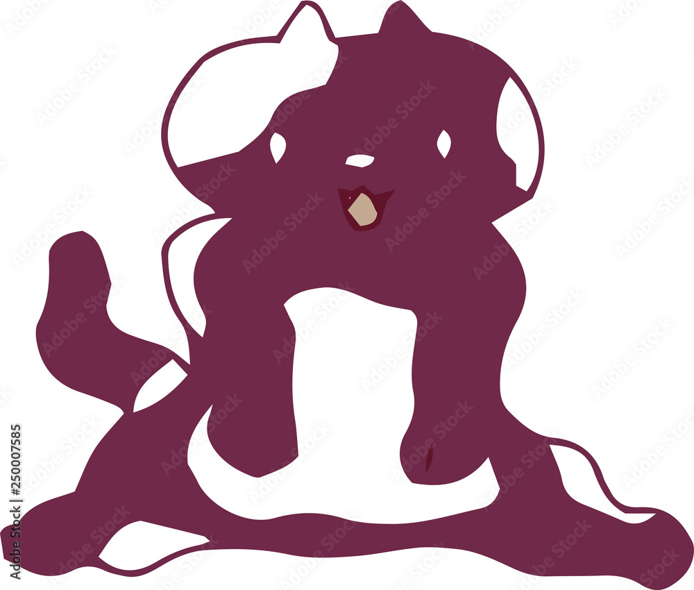 Obraz premium Poor hand-painted pretty cat illustration