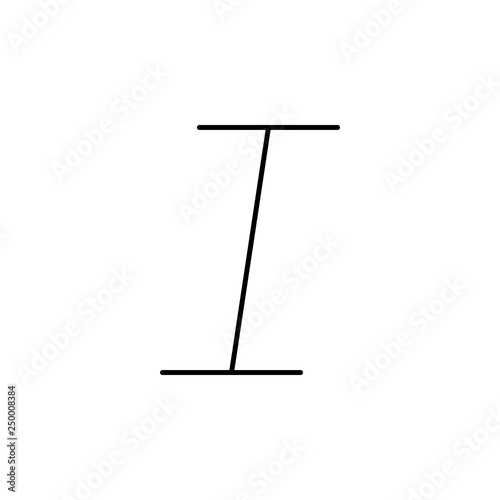 format, italic, text icon. Element of text and typography for mobile concept and web apps icon. Thin line icon for website design and development