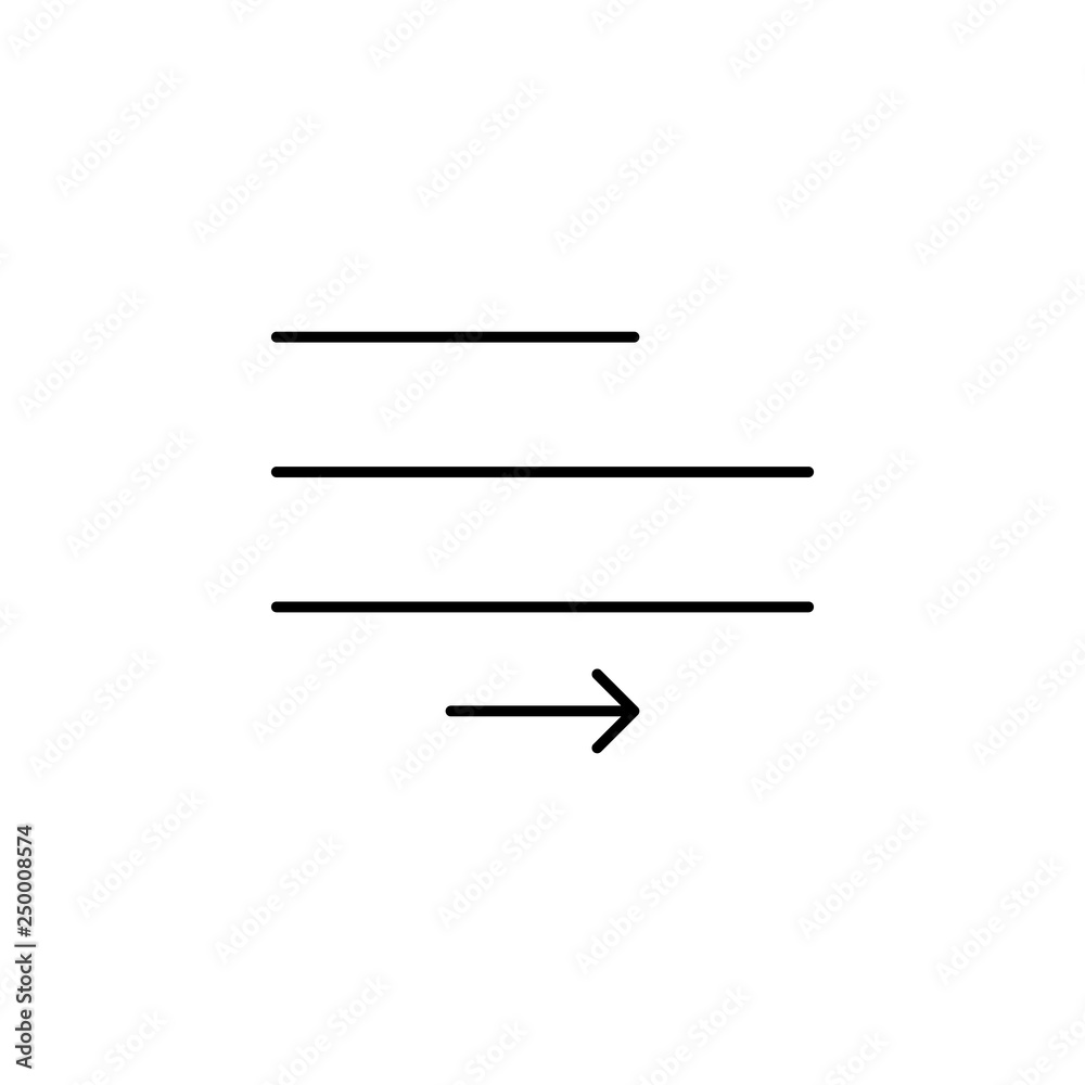 align, right, text icon. Element of text and typography for mobile concept and web apps icon. Thin line icon for website design and development align, right, text icon. Element of text and typography for mobile concept and web apps icon. Thin line icon for website design and development