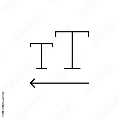 direction, format, left, text icon. Element of text and typography for mobile concept and web apps icon. Thin line icon for website design and development